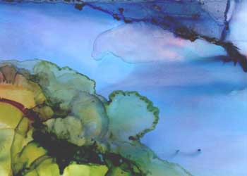 "Lake Superior" by Mary Lacer, River Falls WI - Alcohol Ink (NFS)